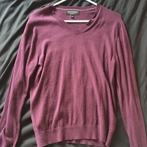 Maroon V-Neck Sweater